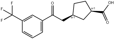 CIS-3-[2-OXO-2-(3-TRIFLUOROMETHYLPHENYL)ETHYL]CYCLOPENTANE-1-CARBOXYLIC ACID Structure