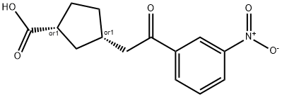 CIS-3-[2-OXO-2-(3-NITROPHENYL)ETHYL]CYCLOPENTANE-1-CARBOXYLIC ACID 구조식 이미지