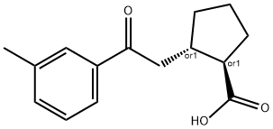 TRANS-2-[2-(3-METHYLPHENYL)-2-OXOETHYL]CYCLOPENTANE-1-CARBOXYLIC ACID Structure