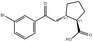 TRANS-2-[2-(3-BROMOPHENYL)-2-OXOETHYL]CYCLOPENTANE-1-CARBOXYLIC ACID Structure