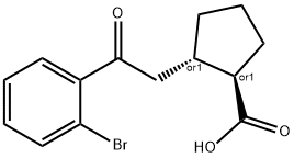TRANS-2-[2-(2-BROMOPHENYL)-2-OXOETHYL]CYCLOPENTANE-1-CARBOXYLIC ACID Structure