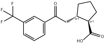 TRANS-2-[2-OXO-2-(3-TRIFLUOROMETHYLPHENYL)ETHYL]CYCLOPENTANE-1-CARBOXYLIC ACID 구조식 이미지