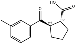 TRANS-2-(3-METHYLBENZOYL)CYCLOPENTANE-1-CARBOXYLIC ACID Structure