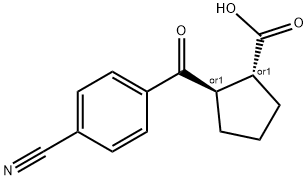 TRANS-2-(4-CYANOBENZOYL)CYCLOPENTANE-1-CARBOXYLIC ACID 구조식 이미지