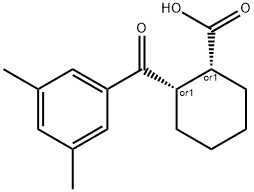 CIS-2-(3,5-DIMETHYLBENZOYL)CYCLOHEXANE-1-CARBOXYLIC ACID Structure