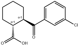 TRANS-2-(3-CHLOROBENZOYL)CYCLOHEXANE-1-CARBOXYLIC ACID Structure