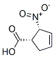 3-Cyclopentene-1-carboxylicacid,2-nitro-,(1S,2R)-(9CI) Structure