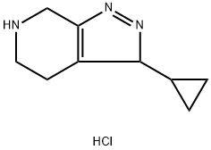 3-Cyclopropyl-4,5,6,7-tetrahydro-1H-pyrazolo[3,4-c]pyridine hydrochloride Structure