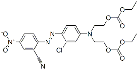 ethyl 5-[3-chloro-4-[(2-cyano-4-nitrophenyl)azo]phenyl]-9-oxo-2,8,10-trioxa-5-azadodecanoate 구조식 이미지