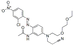 N-[2-[(2-chloro-4-nitrophenyl)azo]-5-[(2-cyanoethyl)[2-(2-ethoxyethoxy)ethyl]amino]phenyl]acetamide Structure