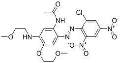 N-[2-[(2-chloro-4,6-dinitrophenyl)azo]-4-(2-methoxyethoxy)-5-[(2-methoxyethyl)amino]phenyl]acetamide Structure