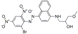 1-[[4-[(2-bromo-4,6-dinitrophenyl)azo]-1-naphthyl]amino]-3-methoxypropan-2-ol 구조식 이미지