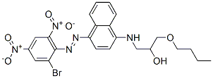 1-[[4-[(2-bromo-4,6-dinitrophenyl)azo]-1-naphthyl]amino]-3-butoxypropan-2-ol 구조식 이미지
