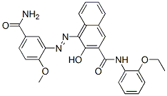 4-[[5-(aminocarbonyl)-2-methoxyphenyl]azo]-N-(2-ethoxyphenyl)-3-hydroxy-2-Naphthalenecarboxamide Structure