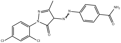 4-(4-Carbamoylphenylazo)-1-(2,4-dichlorophenyl)-3-methyl-5(4H)-pyrazolone Structure