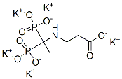 N-(1,1-diphosphonoethyl)-beta-alanine, potassium salt Structure