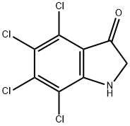 4,5,6,7-테트라클로로-1,2-디하이드로-3H-인돌-3-온 구조식 이미지
