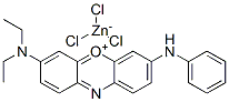 3-(diethylamino)-7-(phenylamino)phenoxazin-5-ium trichlorozincate Structure