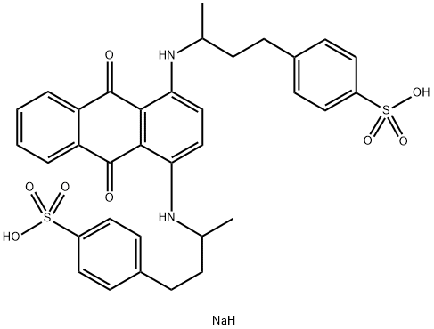 disodium 4,4'-[(9,10-dihydro-9,10-dioxo-1,4-anthrylene)bis[imino(3-methylpropane-1,3-diyl)]]bis(benzenesulphonate) 구조식 이미지