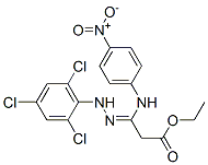 에틸3-[(4-니트로페닐)아미노]-3-[(2,4,6-트리클로로페닐)히드라조노]프로피오네이트 구조식 이미지