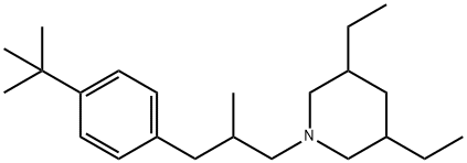 3,5-Diethyl-1-(3-(4-(1,1-dimethylethyl)phenyl)-2-methylpropyl)piperidi ne 구조식 이미지