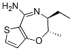 Thieno[2,3-f]-1,4-oxazepin-5-amine, 3-ethyl-2,3-dihydro-2-methyl-, (2S,3S)- (9CI) 구조식 이미지