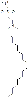 sodium (Z)2-(methyl-9-octadecenylamino)ethanesulphonate  Structure