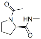 2-피롤리딘카르복사미드,1-아세틸-N-메틸-,(R)-(9CI) 구조식 이미지