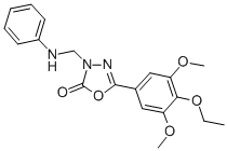 5-(4-Ethoxy-3,5-dimethoxyphenyl)-3-((phenylamino)methyl)-1,3,4-oxadiaz ol-2(3H)-one Structure
