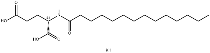 L-Glutamic acid, N-(1-oxotetradecyl)-, potassium salt (9CI) Structure