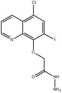 (5-클로로-7-요오도-퀴놀린-8-일록시)-아세트산수화물 구조식 이미지