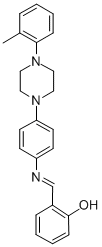 Phenol, 2-(((4-(4-(2-methylphenyl)-1-piperazinyl)phenyl)imino)methyl)- Structure