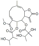methyl (4E,8E)-2-(2,3-dihydroxy-2-methyl-butanoyl)oxy-3-(3-hydroxy-2-m ethyl-butanoyl)oxy-8-methyl-13-methylidene-12-oxo-11-oxabicyclo[8.3.0] trideca-4,8-diene-4-carboxylate 구조식 이미지