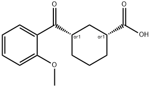 CIS-3-(2-METHOXYBENZOYL)CYCLOHEXANE-1-CARBOXYLIC ACID 구조식 이미지