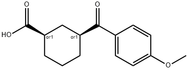 CIS-3-(4-METHOXYBENZOYL)CYCLOHEXANE-1-CARBOXYLIC ACID Structure