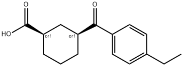 CIS-3-(4-ETHYLBENZOYL)CYCLOHEXANE-1-CARBOXYLIC ACID Structure