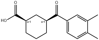 CIS-3-(3,4-DIMETHYLBENZOYL)CYCLOHEXANE-1-CARBOXYLIC ACID 구조식 이미지