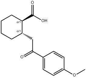 TRANS-2-[2-(4-METHOXYPHENYL)-2-OXOETHYL]CYCLOHEXANE-1-CARBOXYLIC ACID 구조식 이미지