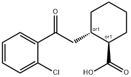 TRANS-2-[2-(2-CHLOROPHENYL)-2-OXOETHYL]CYCLOHEXANE-1-CARBOXYLIC ACID Structure