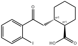 TRANS-2-[2-(2-IODOPHENYL)-2-OXOETHYL]CYCLOHEXANE-1-CARBOXYLIC ACID 구조식 이미지