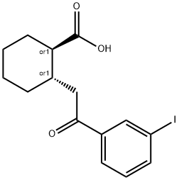 TRANS-2-[2-(3-IODOPHENYL)-2-OXOETHYL]CYCLOHEXANE-1-CARBOXYLIC ACID 구조식 이미지