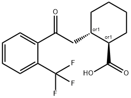 TRANS-2-[2-OXO-2-(2-TRIFLUOROMETHYLPHENYL)ETHYL]CYCLOHEXANE-1-CARBOXYLIC ACID Structure