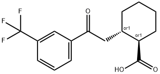 TRANS-2-[2-OXO-2-(3-TRIFLUOROMETHYLPHENYL)ETHYL]CYCLOHEXANE-1-CARBOXYLIC ACID Structure