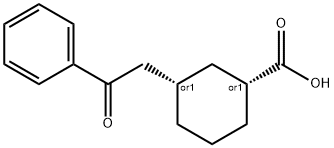 CIS-3-(2-OXO-2-PHENYLETHYL)CYCLOHEXANE-1-CARBOXYLIC ACID 구조식 이미지