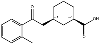 CIS-3-[2-(2-METHYLPHENYL)-2-OXOETHYL]CYCLOHEXANE-1-CARBOXYLIC ACID Structure