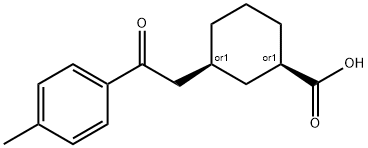 CIS-3-[2-(4-METHYLPHENYL)-2-OXOETHYL]CYCLOHEXANE-1-CARBOXYLIC ACID Structure