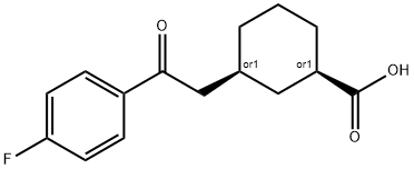 CIS-3-[2-(4-FLUOROPHENYL)-2-OXOETHYL]CYCLOHEXANE-1-CARBOXYLIC ACID 구조식 이미지