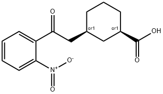 CIS-3-[2-OXO-2-(2-NITROPHENYL)ETHYL]CYCLOHEXANE-1-CARBOXYLIC ACID 구조식 이미지