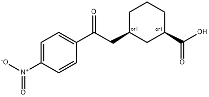 CIS-3-[2-OXO-2-(4-NITROPHENYL)ETHYL]CYCLOHEXANE-1-CARBOXYLIC ACID 구조식 이미지