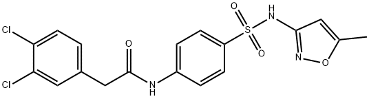 Benzeneacetamide, 3,4-dichloro-N-[4-[[(5-methyl-3-isoxazolyl)amino]sulfonyl]phenyl]- Structure